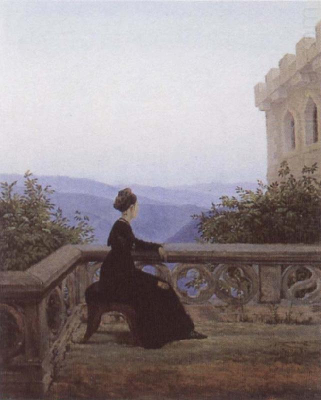 Woman on a Balcony, Carl Gustav Carus